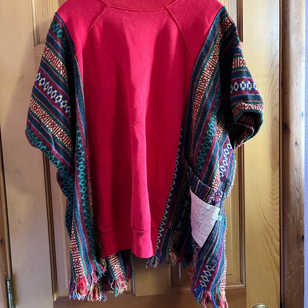 The Morgan factory Red and Multicolor Women's sweatshirt sm/med